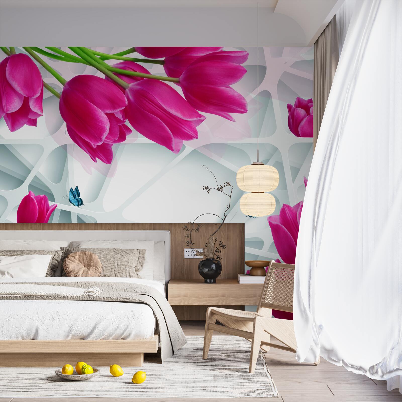 Fototapeta wspaniałe pąki różowych tulipanów