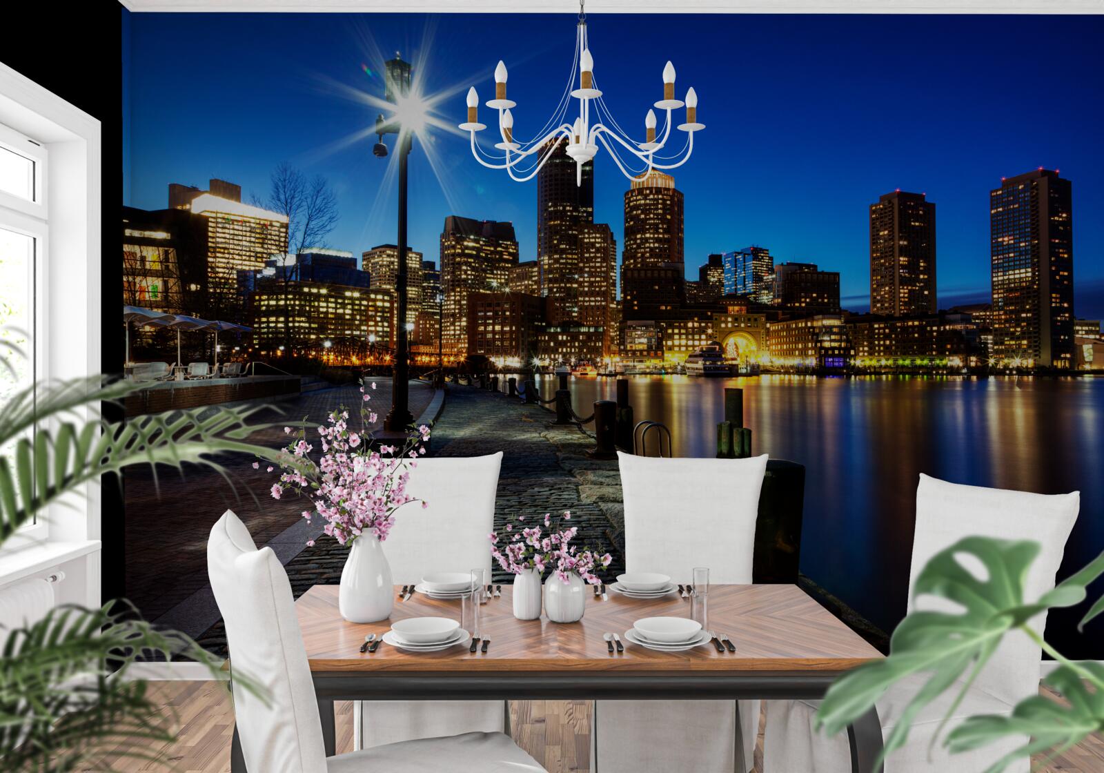 Fototapeta panorama miasta z widokiem na pusty nasyp