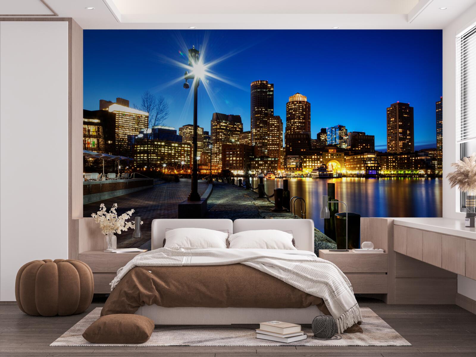 Fototapeta panorama miasta z widokiem na pusty nasyp