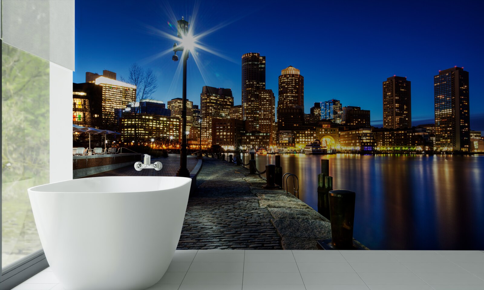 Fototapeta panorama miasta z widokiem na pusty nasyp