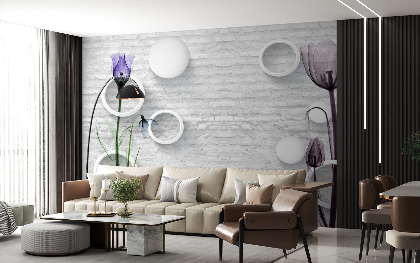 Fototapeta dwa chude fioletowe maki