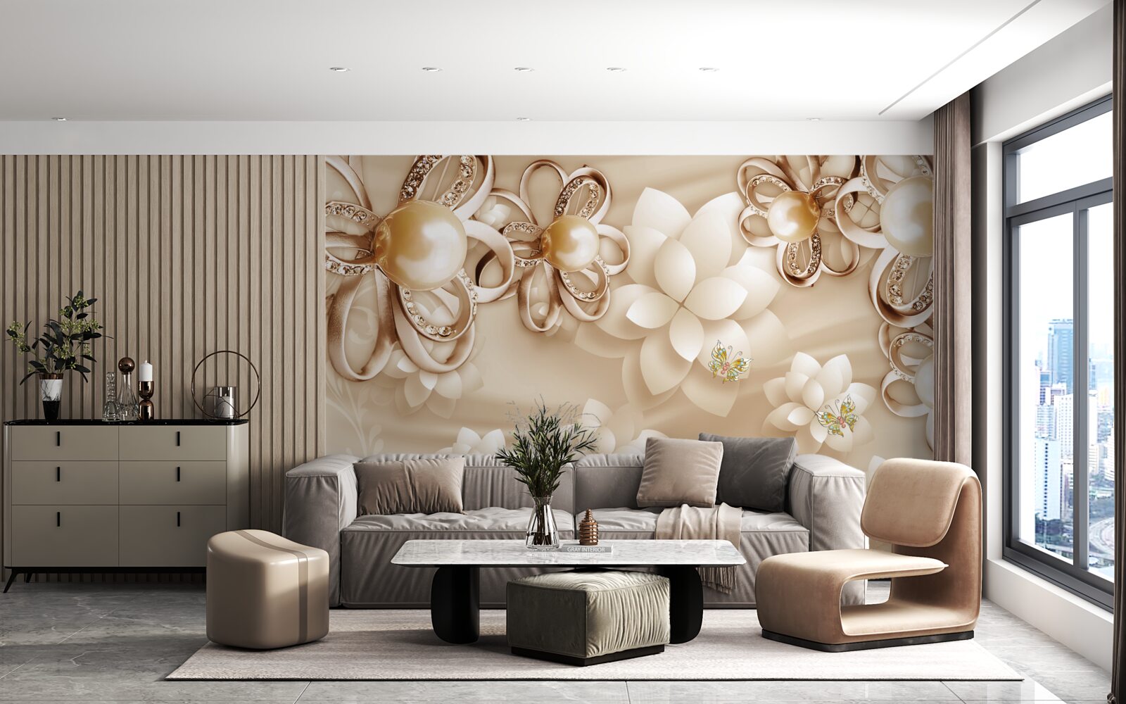 Fototapeta kwiaty magnolii są śnieżnobiałe ze złotymi akcentami