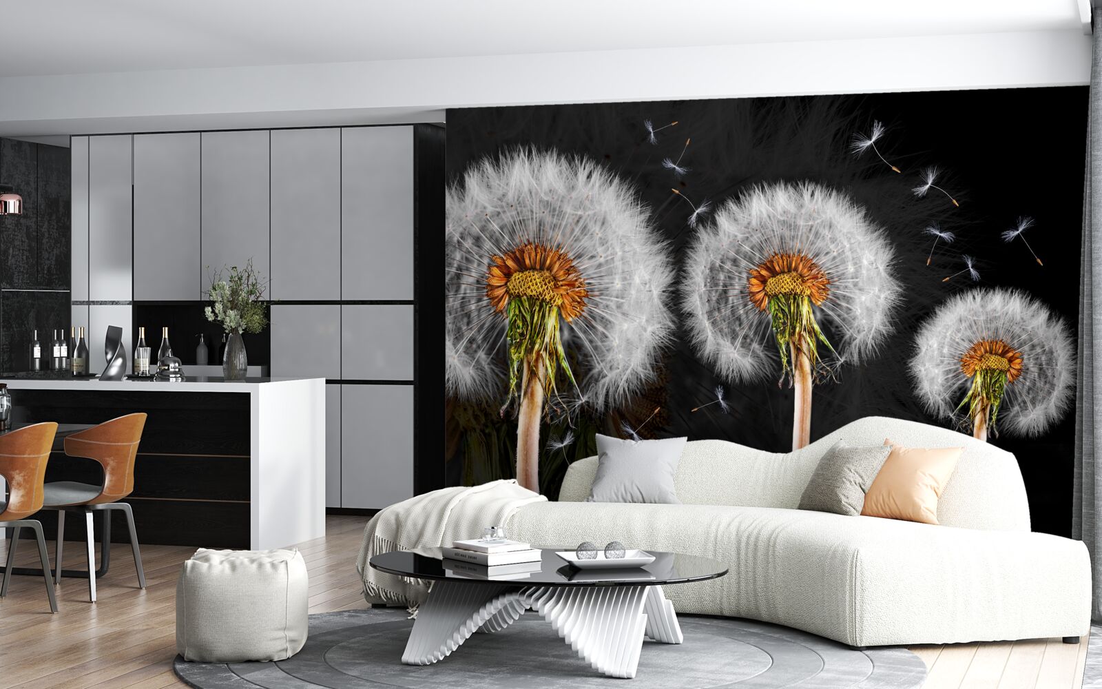 Fototapeta zwiędłe duże mlecze