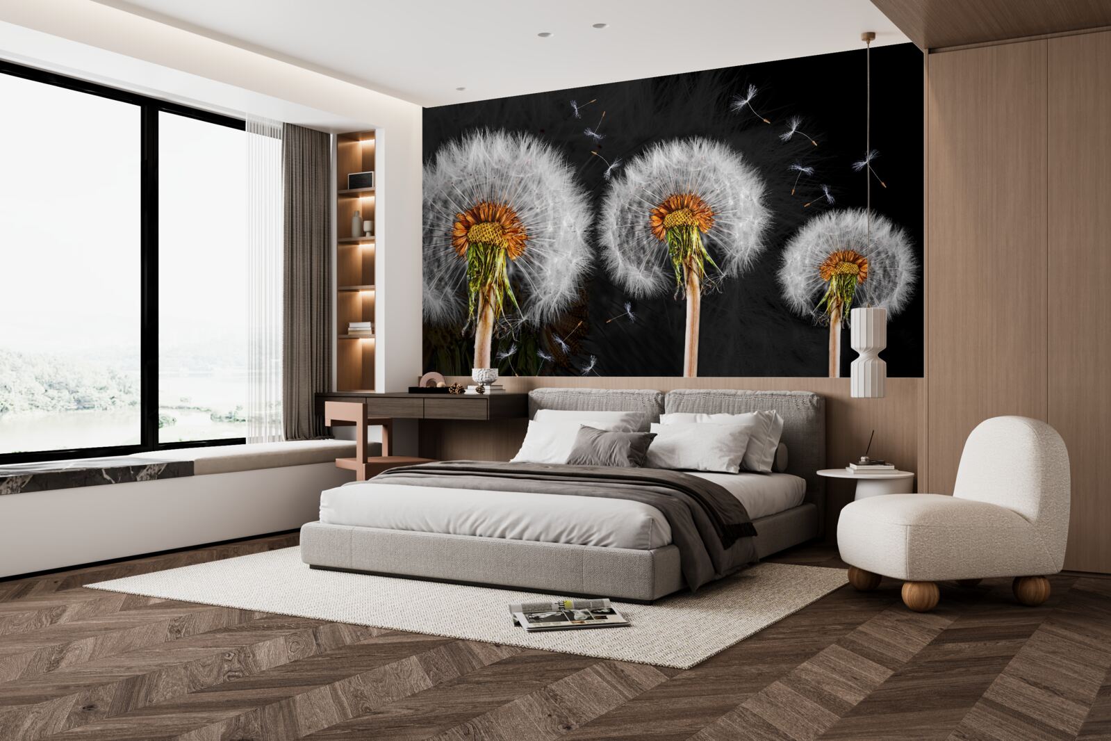 Fototapeta zwiędłe duże mlecze