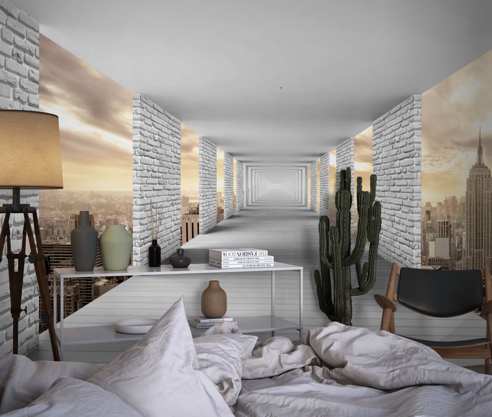 Fototapeta spacer 3d po mieście