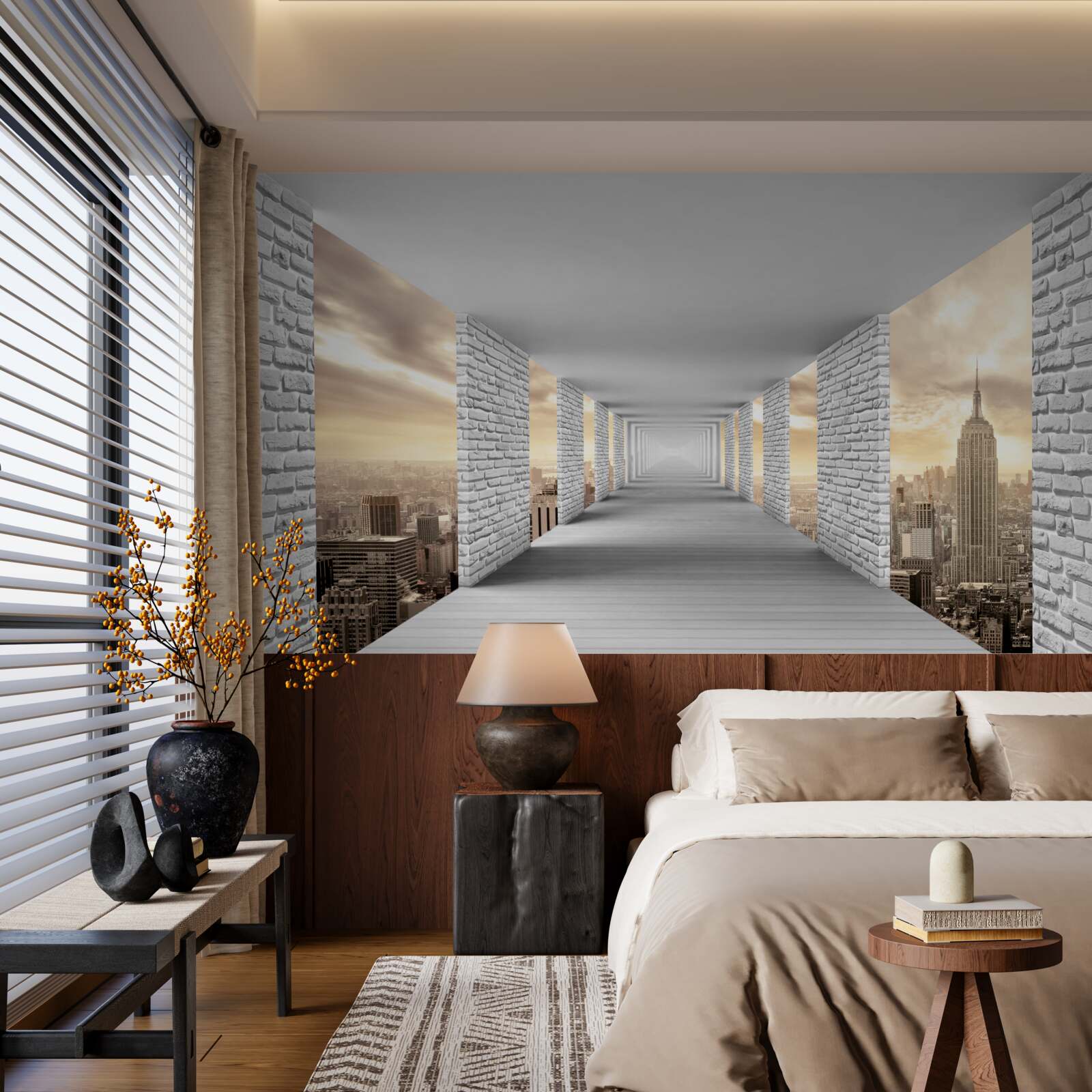 Fototapeta spacer 3d po mieście