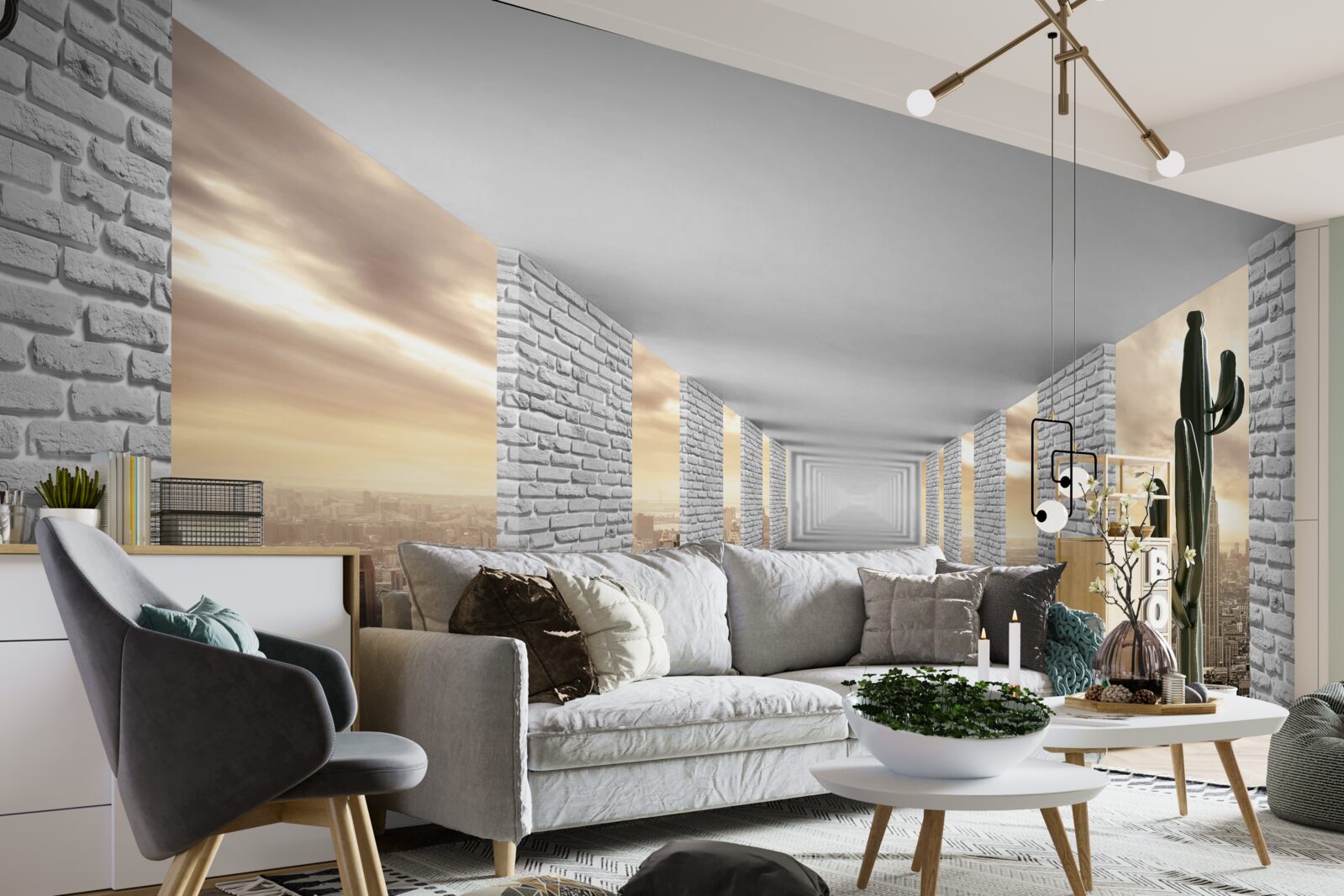 Fototapeta spacer 3d po mieście