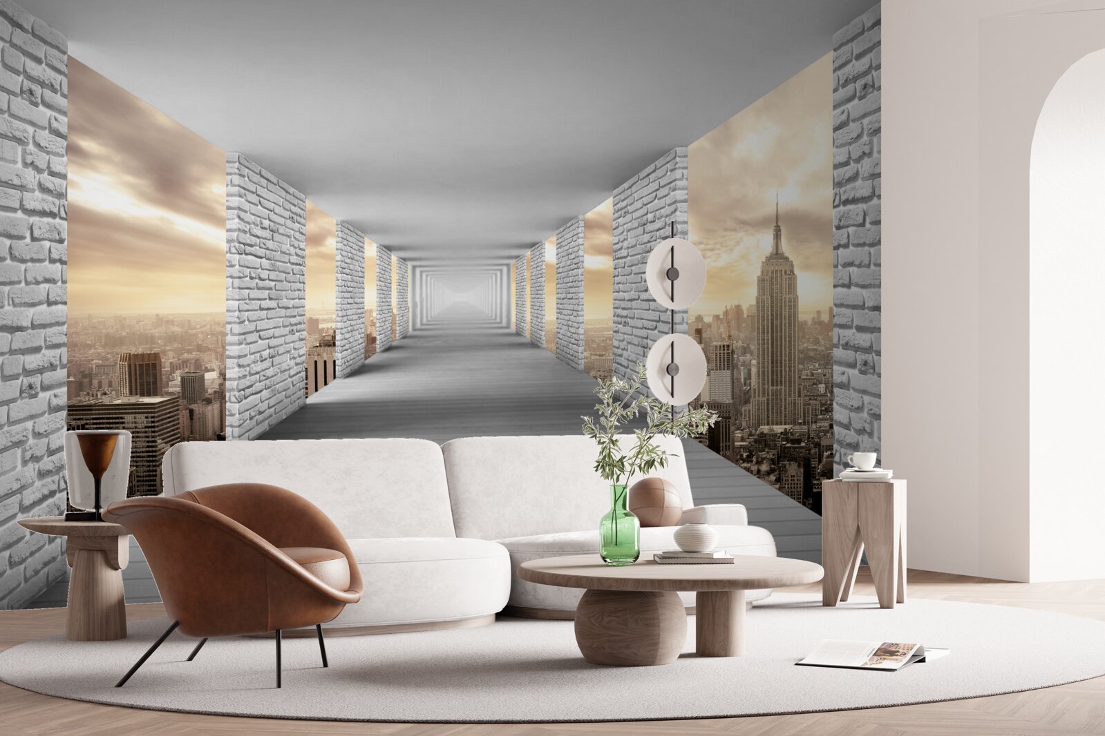 Fototapeta spacer 3d po mieście