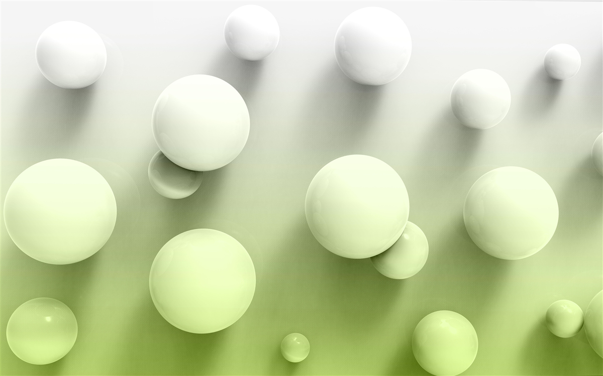 Fototapeta gradientowe pływające białe kulki