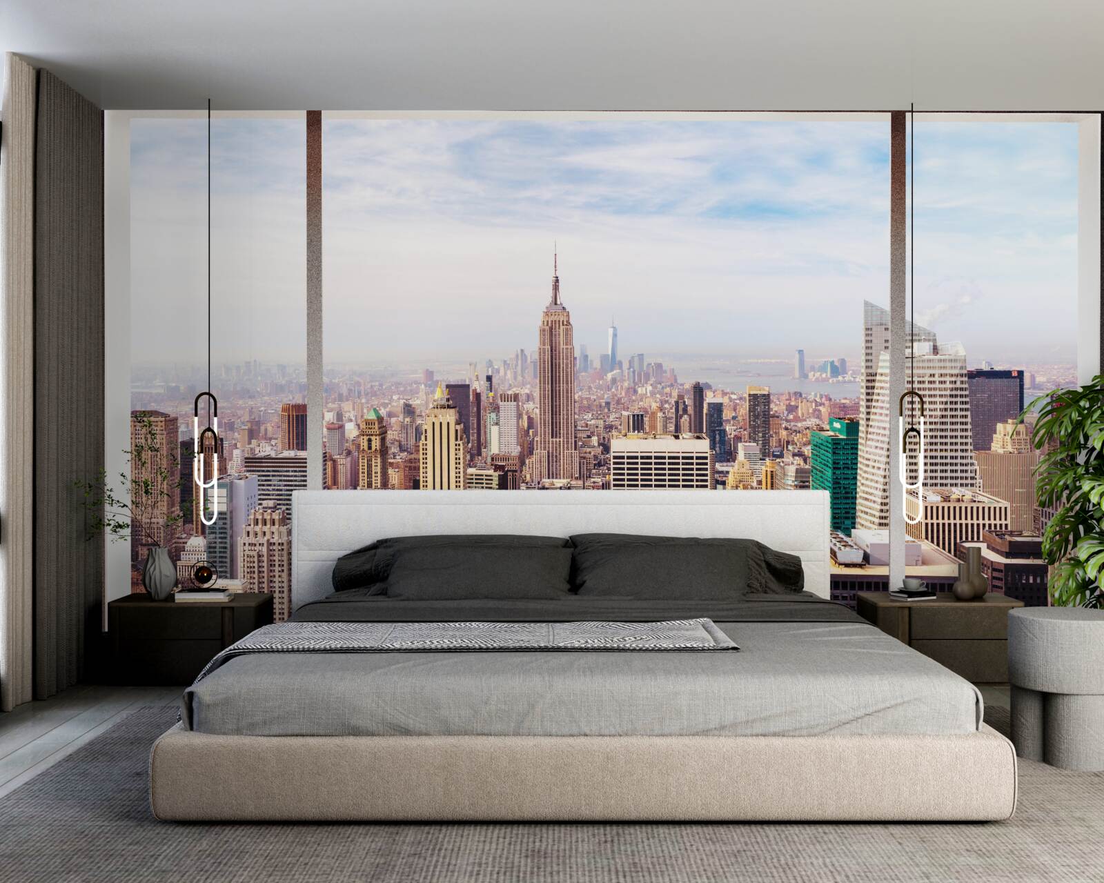 Fototapeta z okna panoramiczny widok na miasto