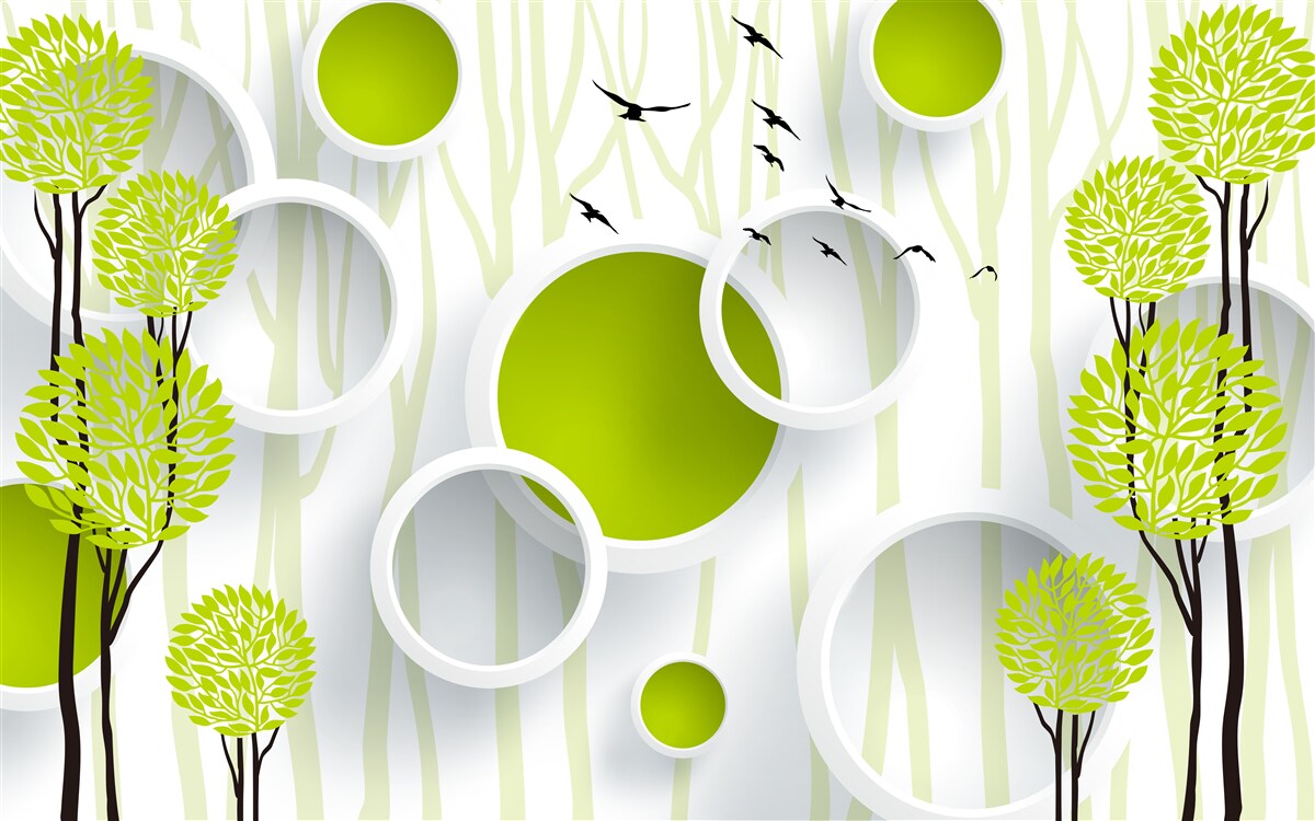 Fototapeta ptaki witają wiosnę swoją zieloną szatą