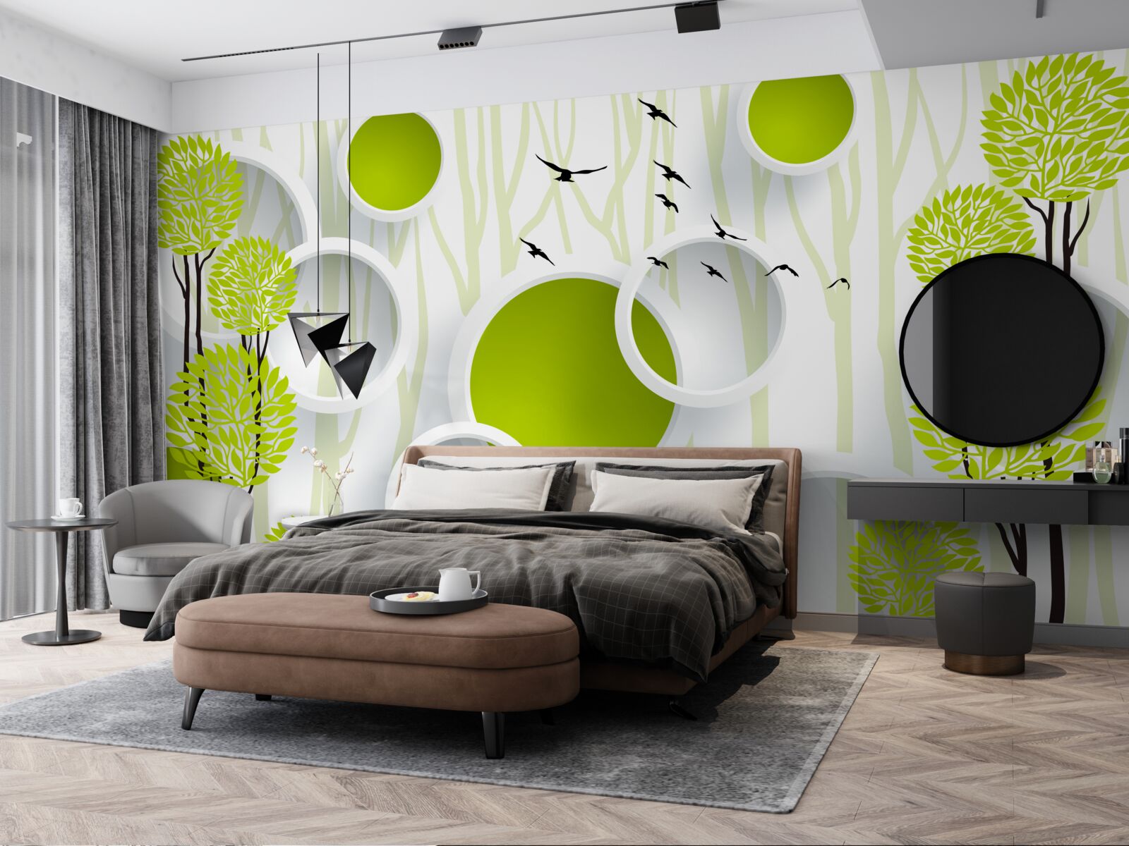 Fototapeta ptaki witają wiosnę swoją zieloną szatą