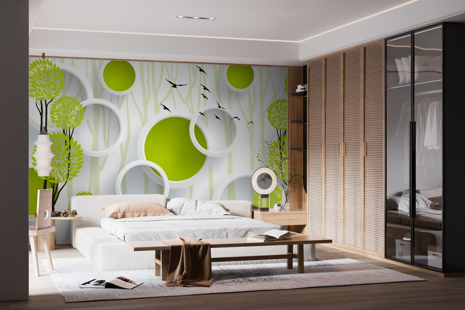 Fototapeta ptaki witają wiosnę swoją zieloną szatą