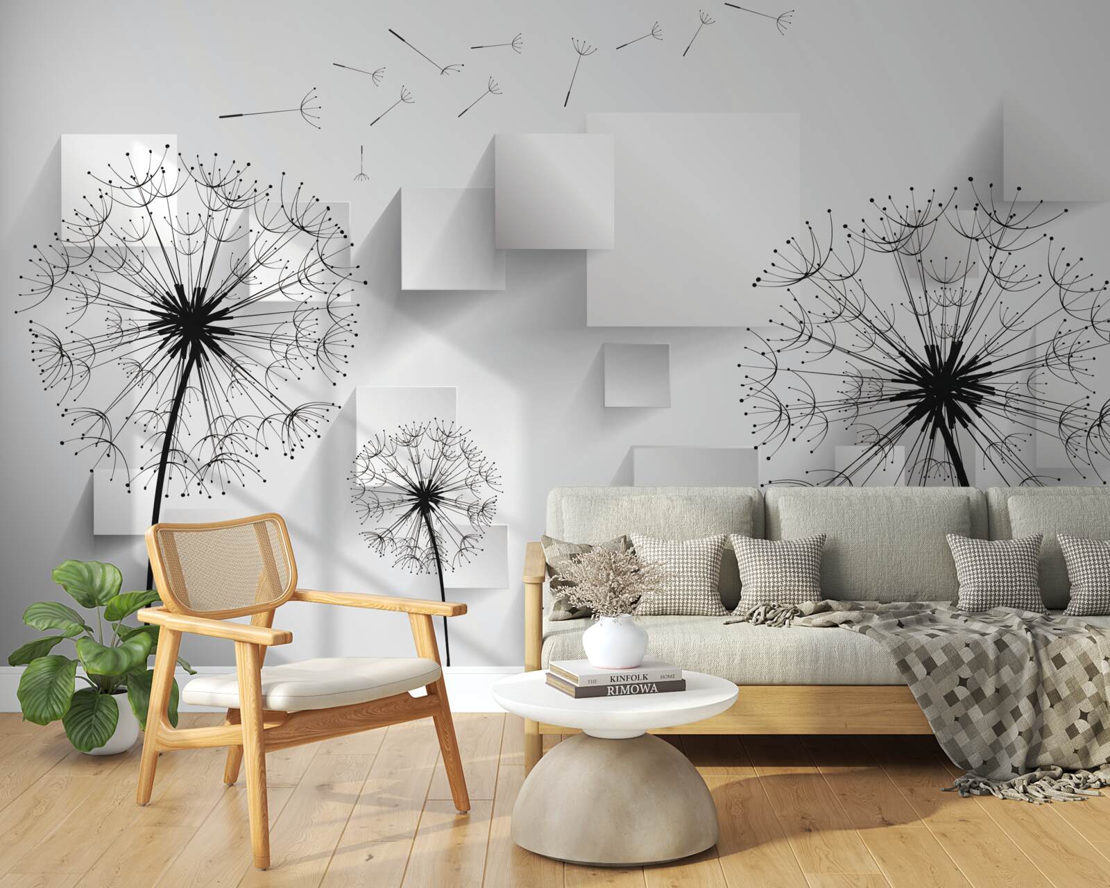 Fototapeta miękki lot kwiatów mniszka lekarskiego