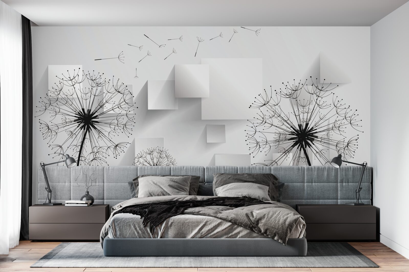 Fototapeta miękki lot kwiatów mniszka lekarskiego