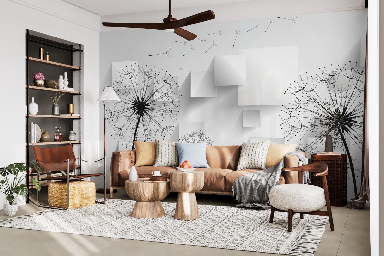 Fototapeta miękki lot kwiatów mniszka lekarskiego