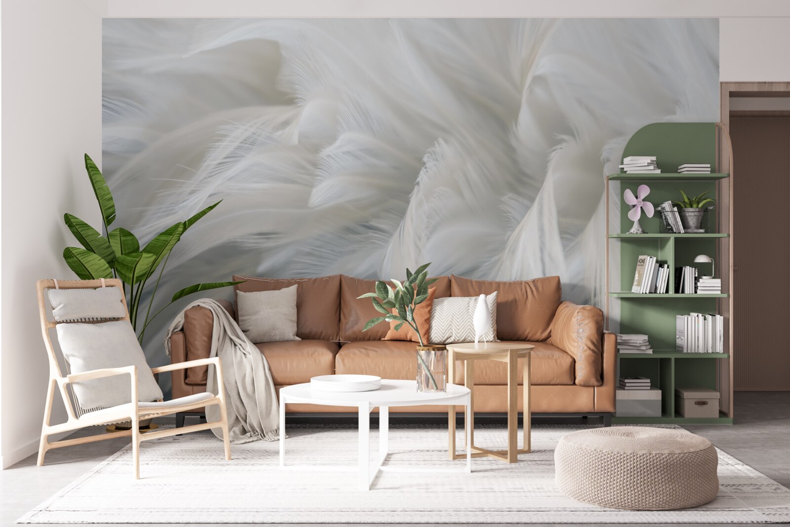 Fototapeta miękki bukiet śnieżnobiałych piór