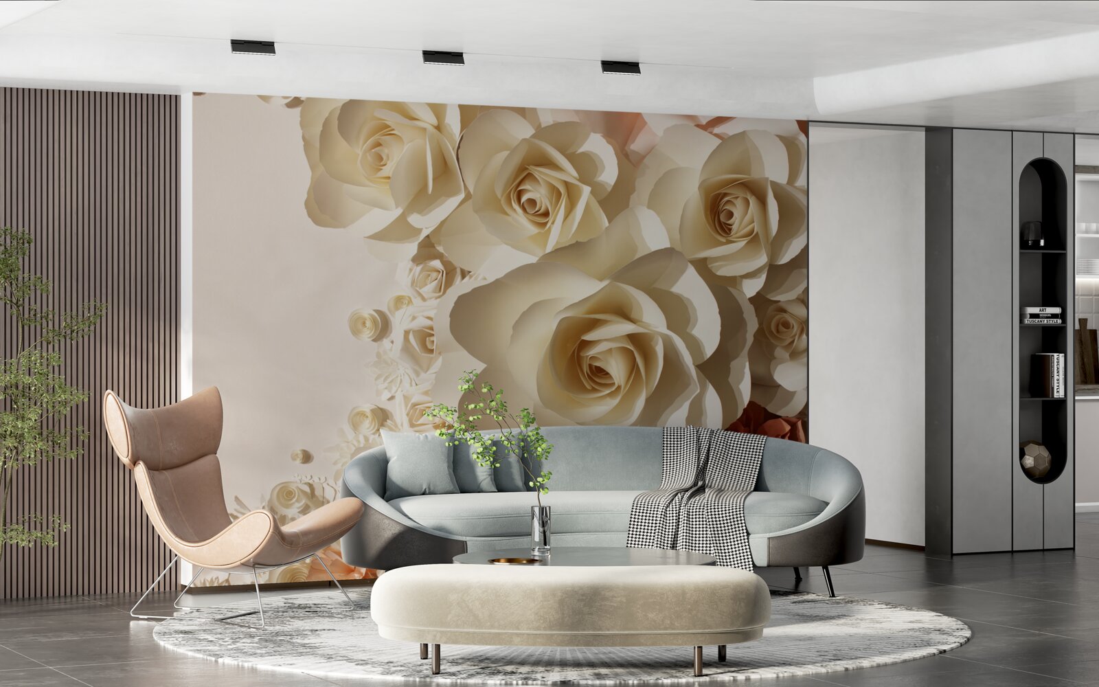 Fototapeta ogromne białe róże