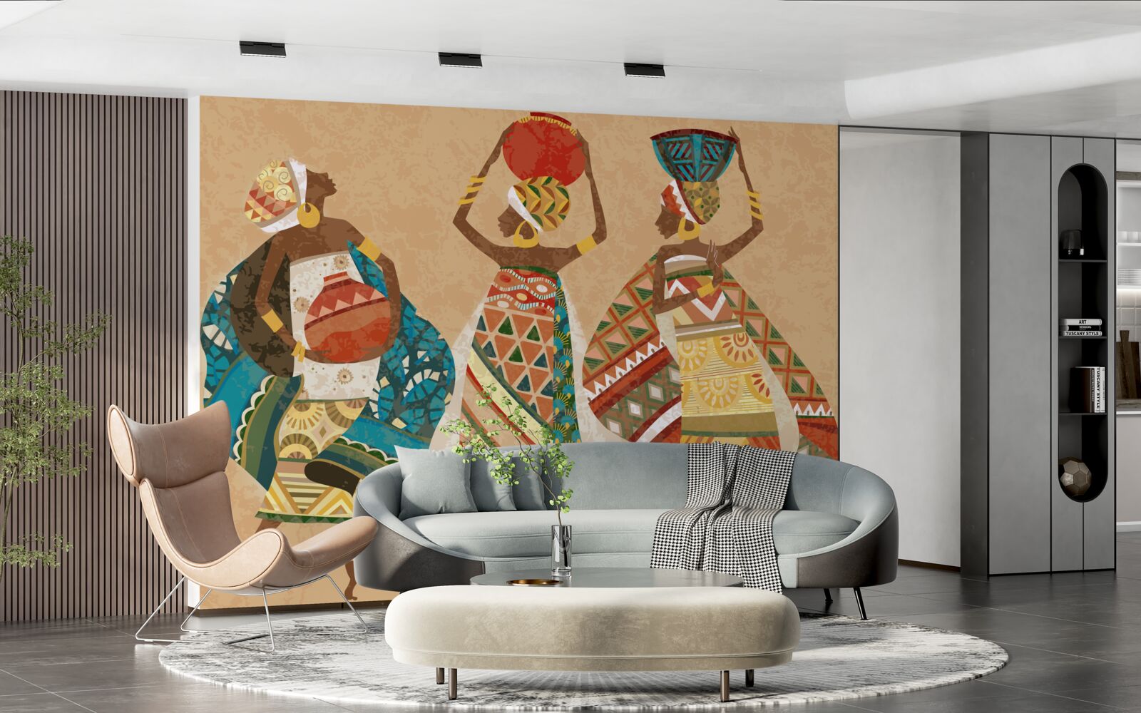 Fototapeta zarys wizerunków afrykańskich kobiet