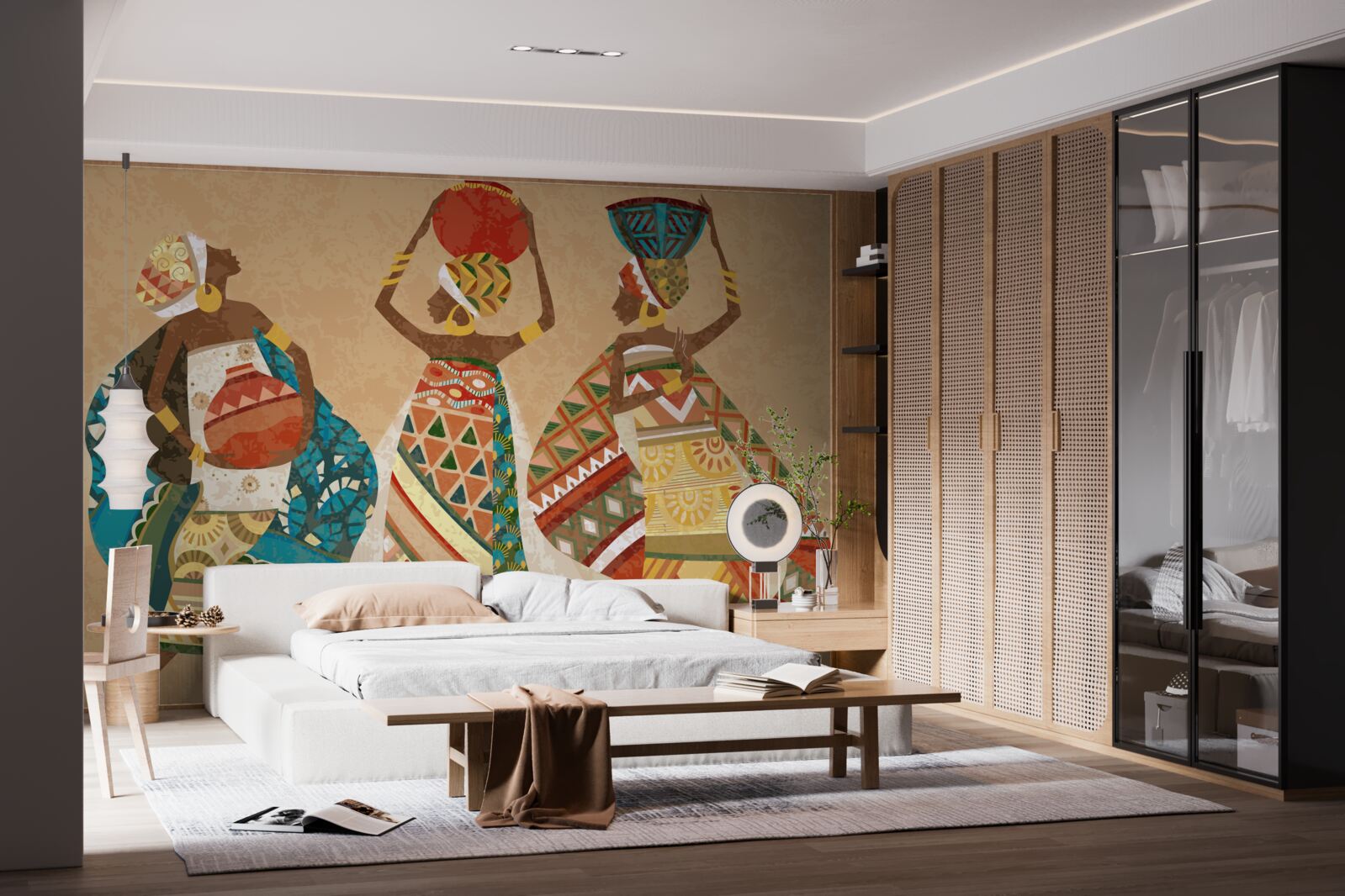 Fototapeta zarys wizerunków afrykańskich kobiet