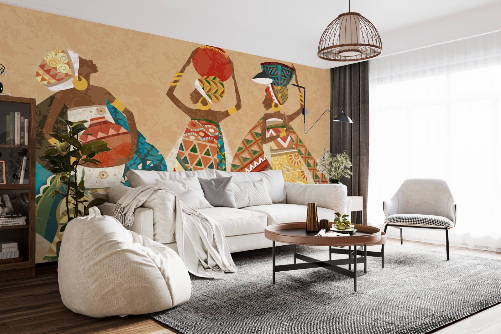 Fototapeta zarys wizerunków afrykańskich kobiet