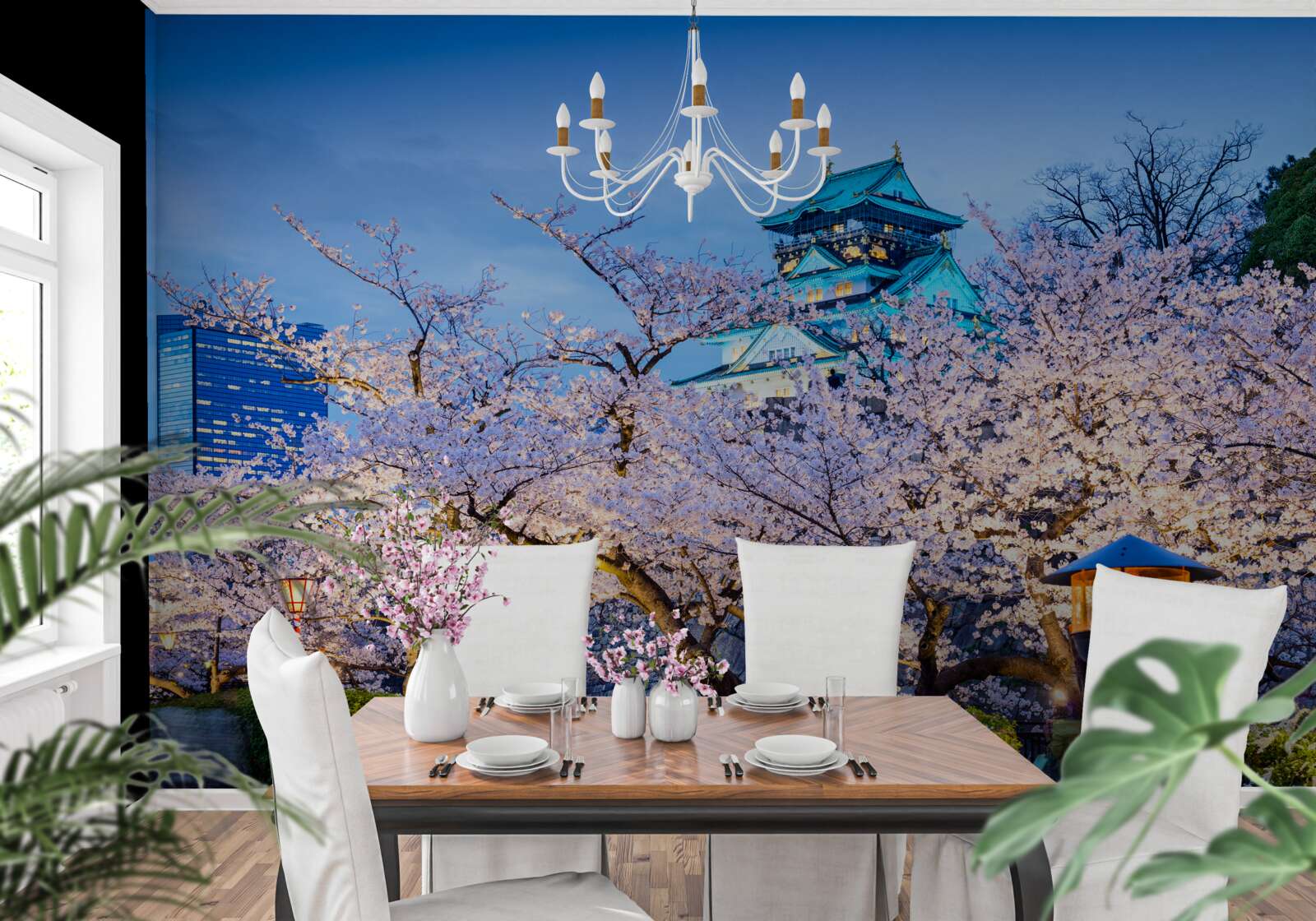 Fototapeta wieczorne kwiaty wiśni