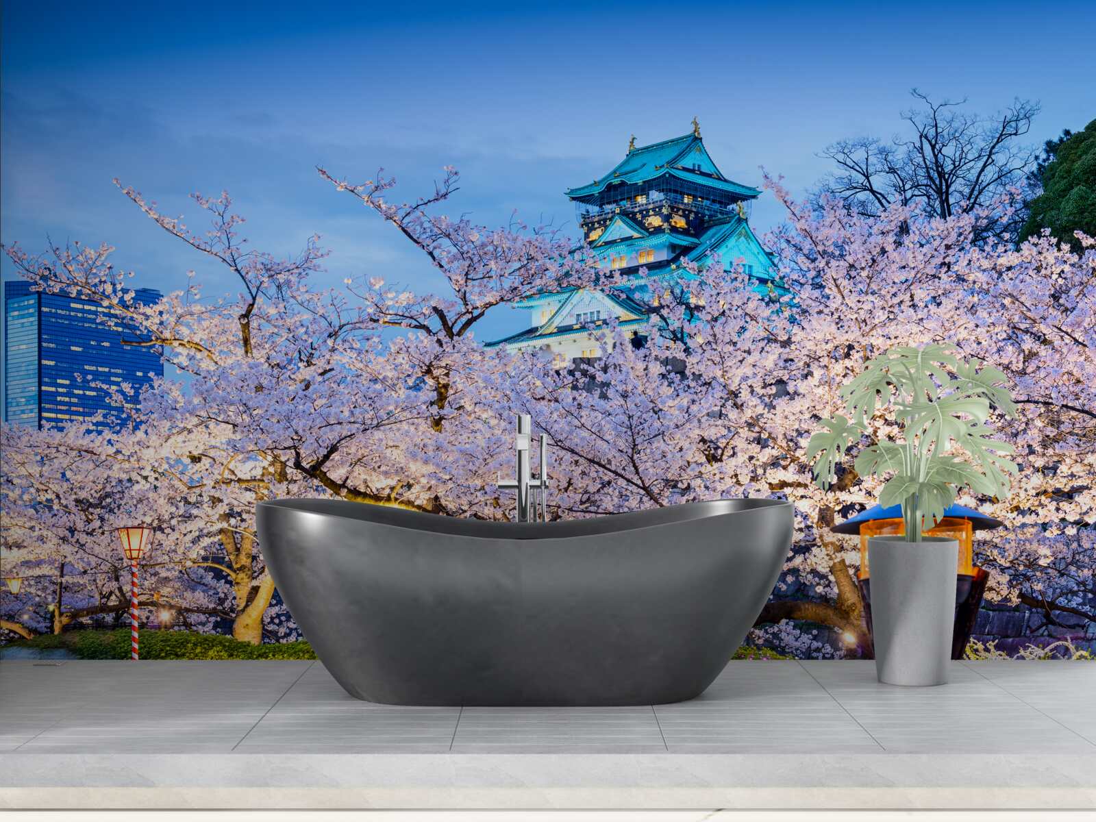 Fototapeta wieczorne kwiaty wiśni