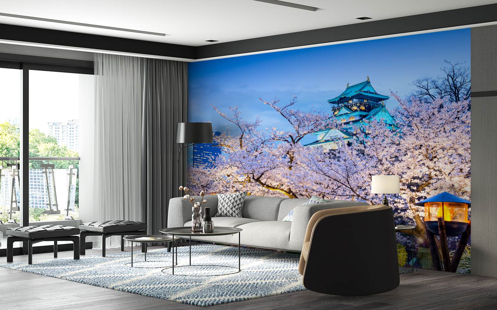 Fototapeta wieczorne kwiaty wiśni