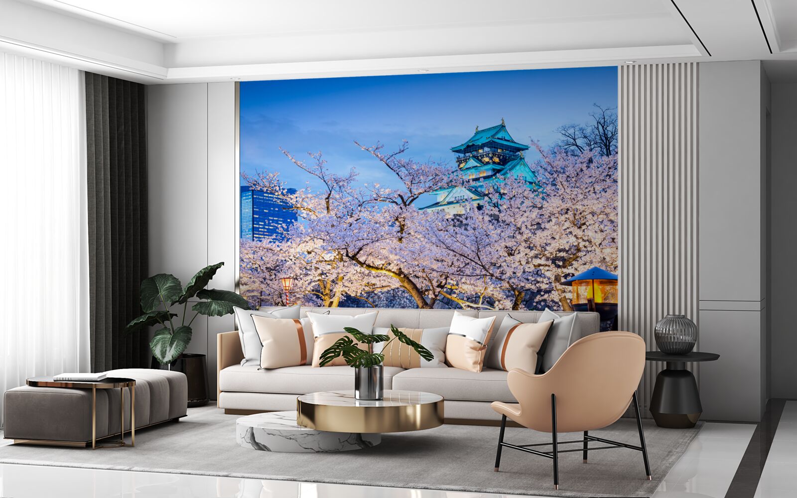 Fototapeta wieczorne kwiaty wiśni