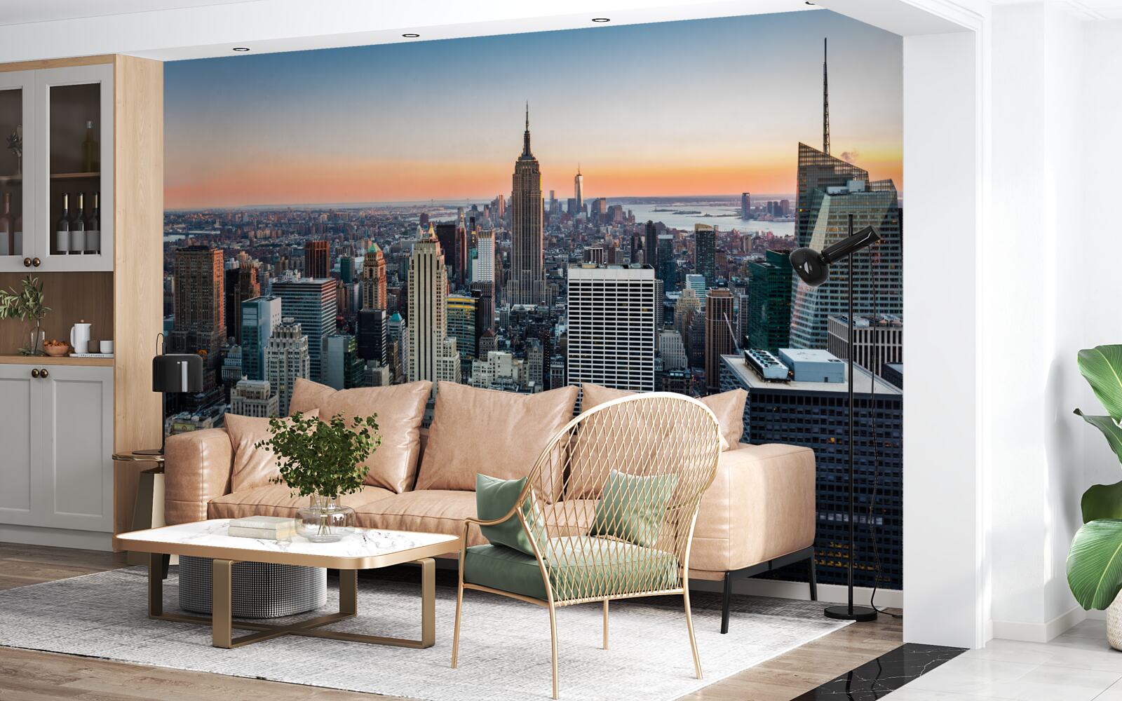 Fototapeta zmierzch w głębi wielkiego jabłka