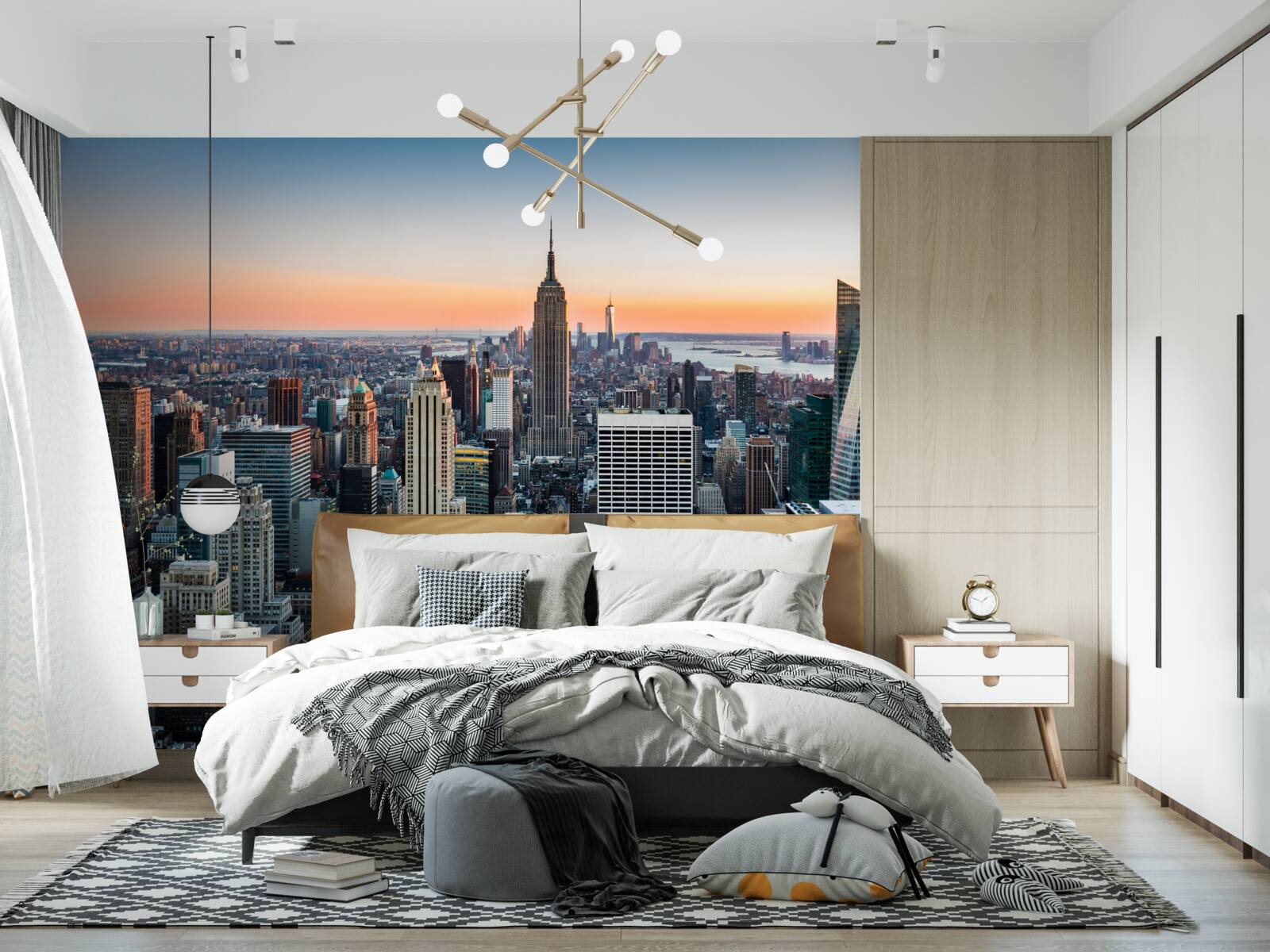 Fototapeta zmierzch w głębi wielkiego jabłka