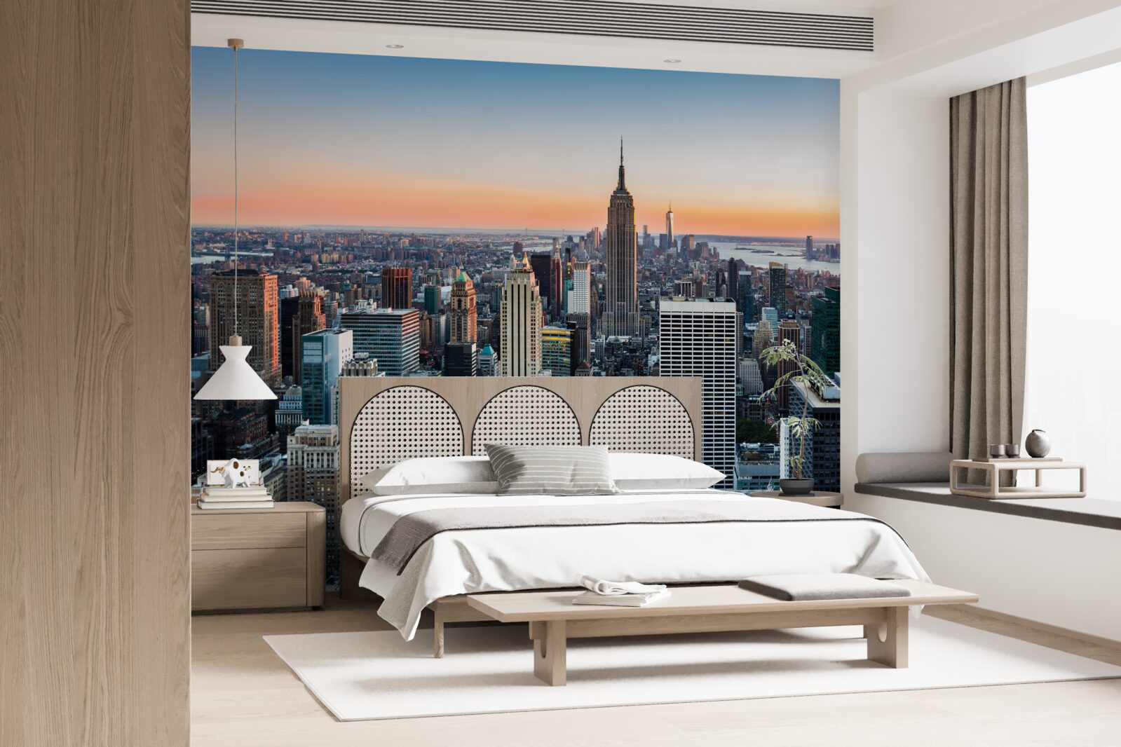 Fototapeta zmierzch w głębi wielkiego jabłka