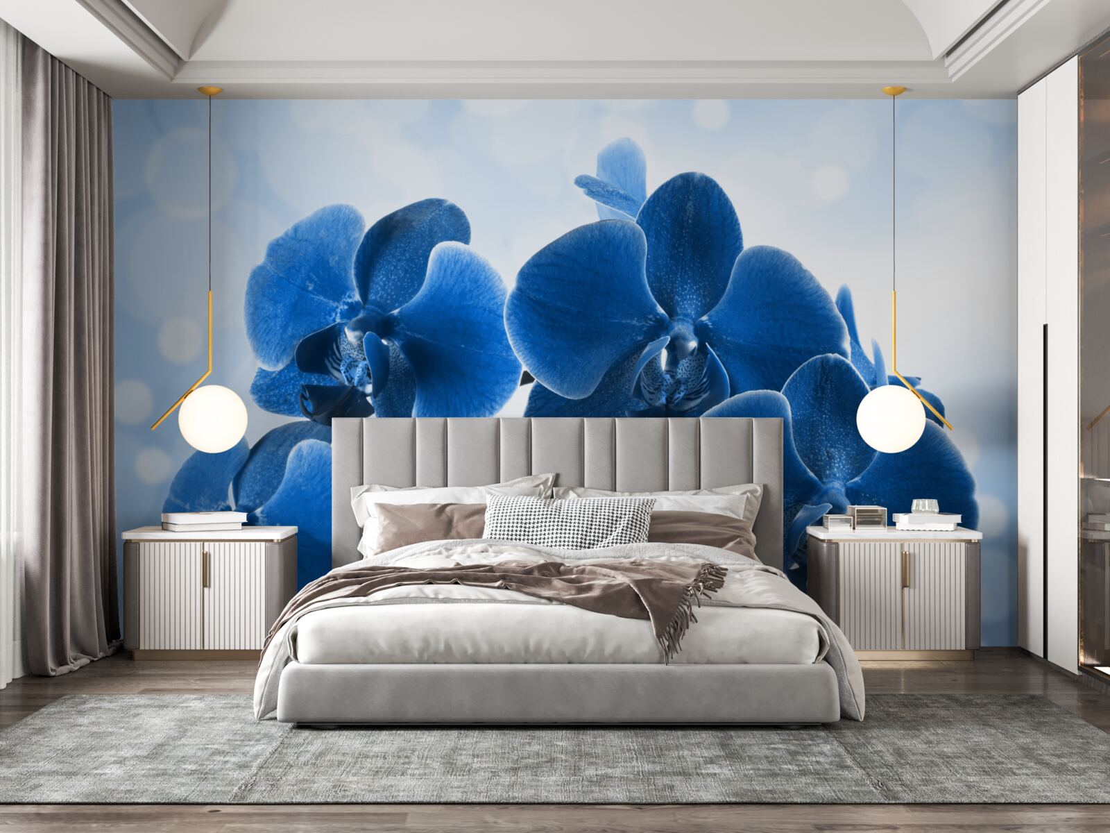 Fototapeta storczyki są w kolorze ciemnoniebieskim