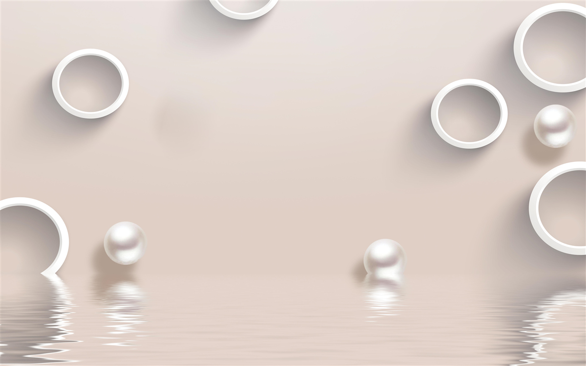 Fototapeta kręgi na wodzie i perły