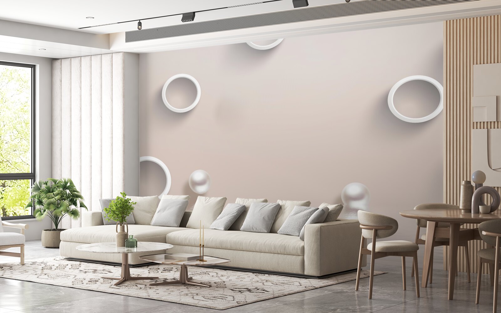 Fototapeta kręgi na wodzie i perły