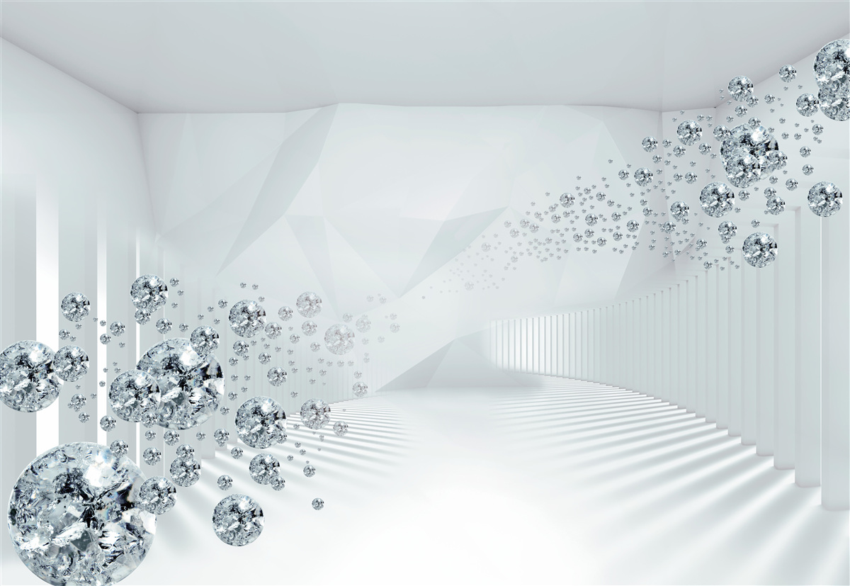 Fototapeta nierówna powierzchnia i kulki w abstrakcji