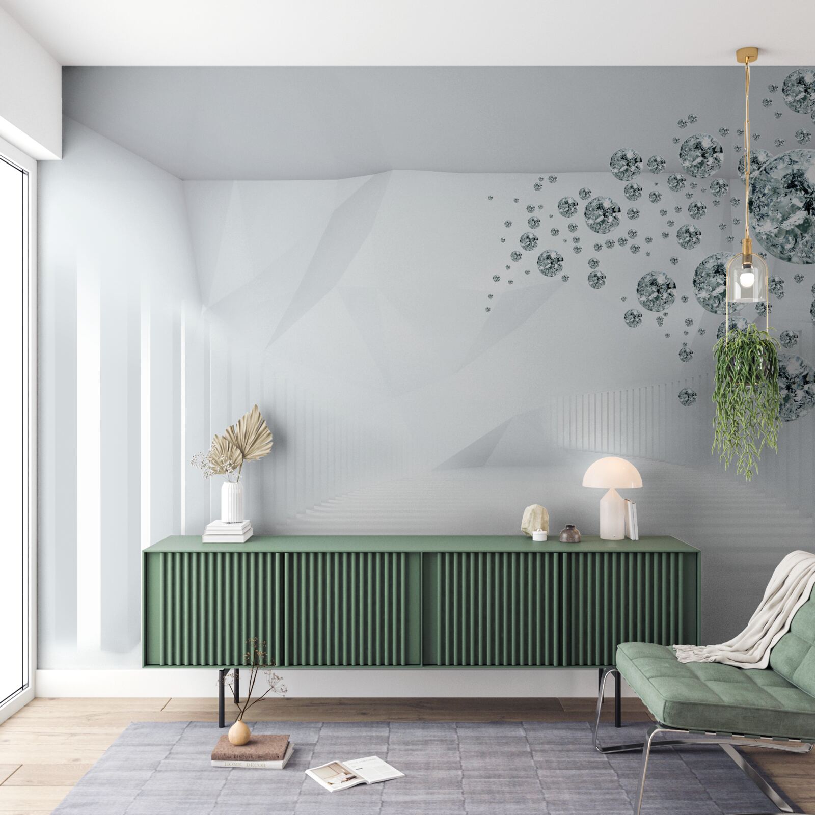 Fototapeta krople wody w jasno oświetlonej sali