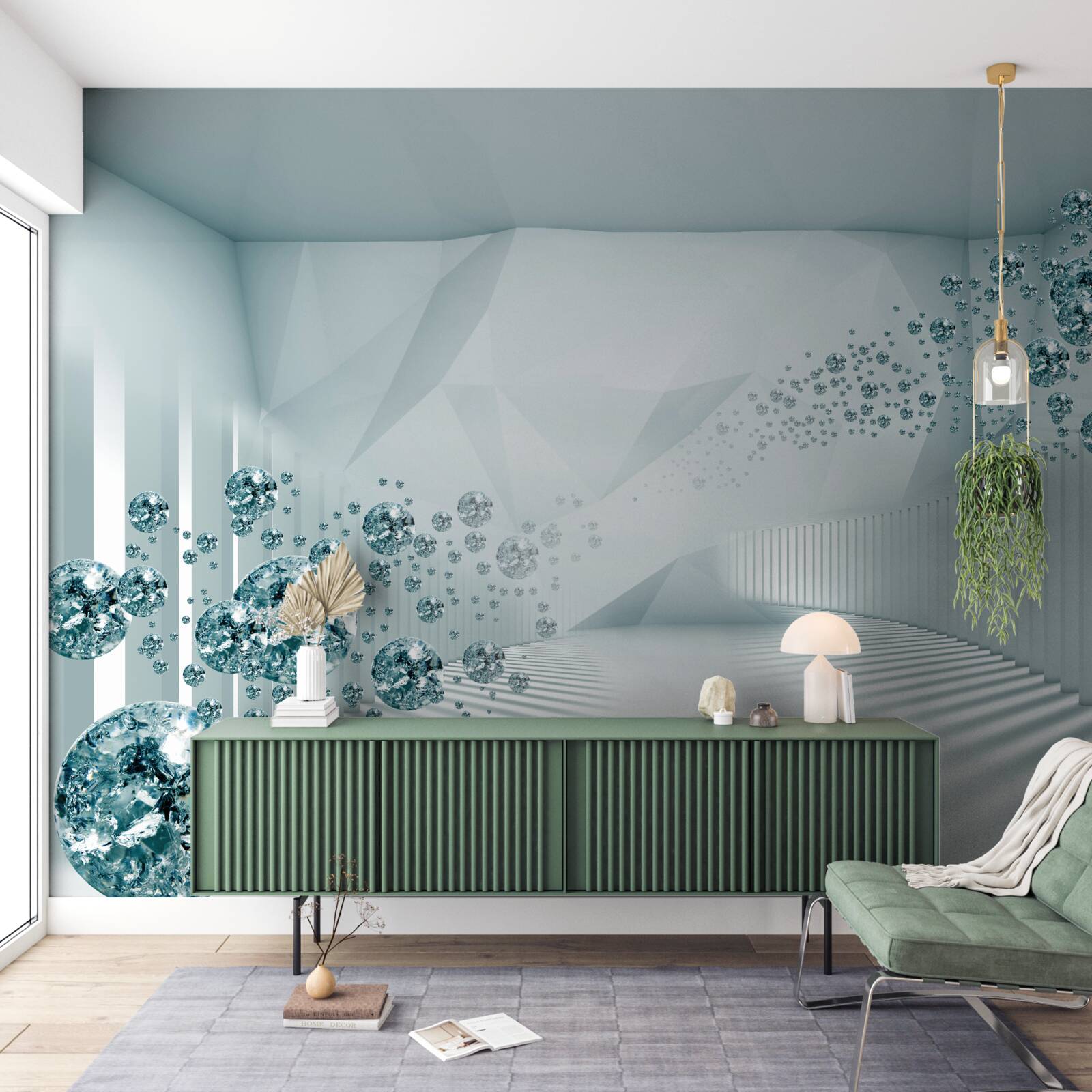 Fototapeta rosnące cząstki błękitnego oceanu