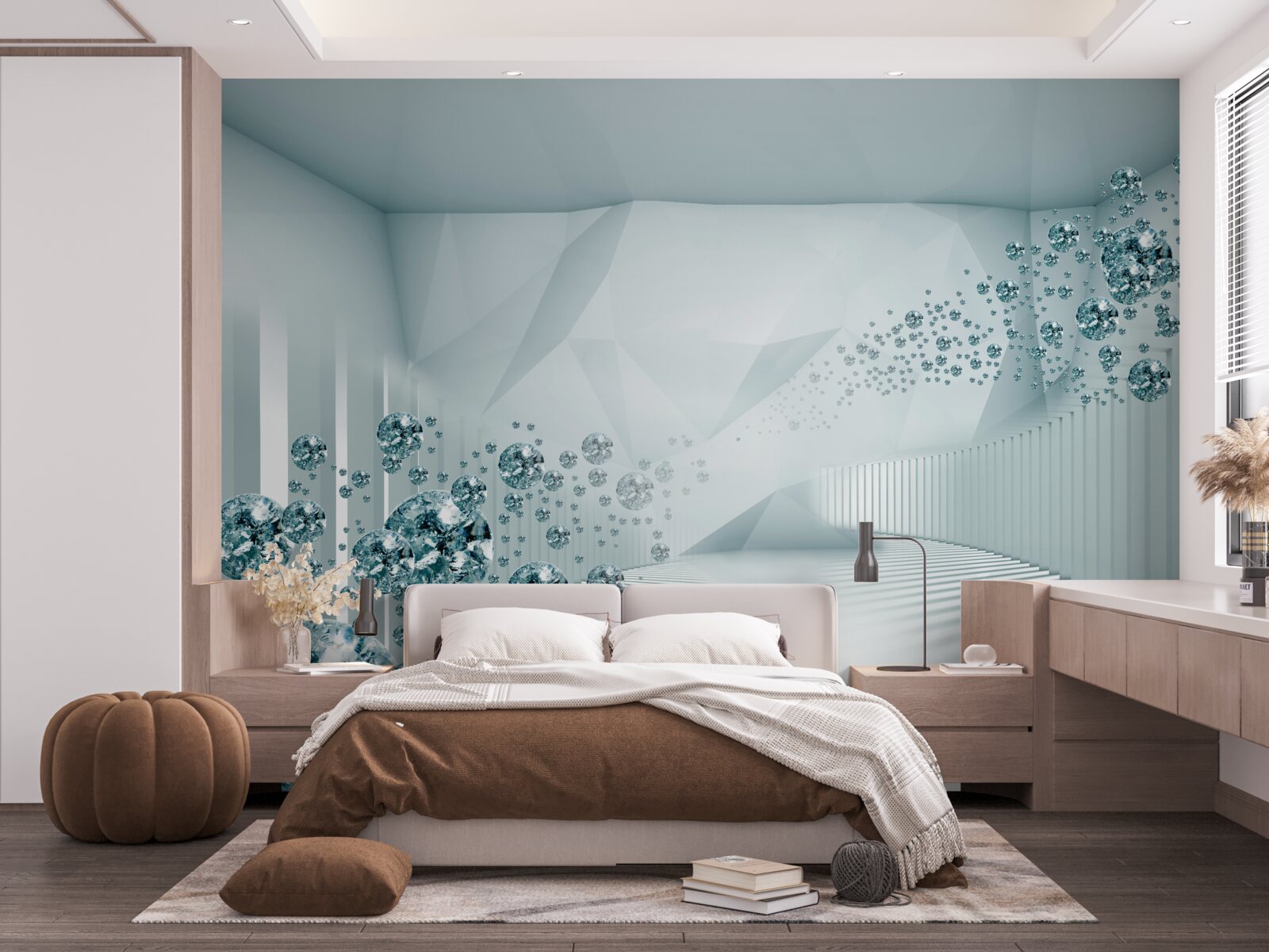 Fototapeta rosnące cząstki błękitnego oceanu