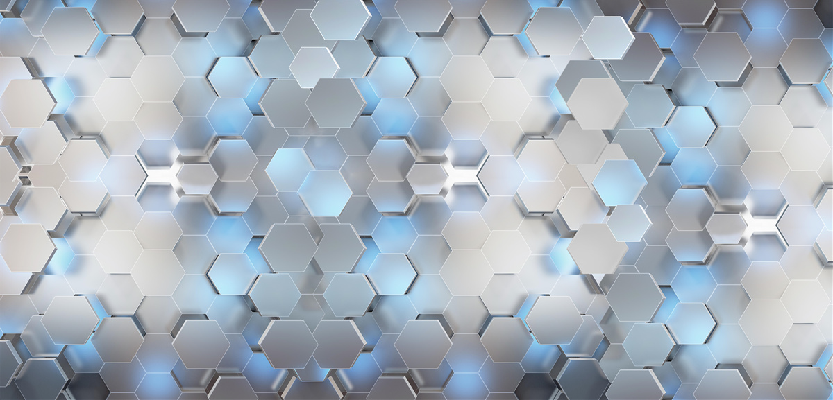 Fototapeta pływające niebieskie perły na szarym tle