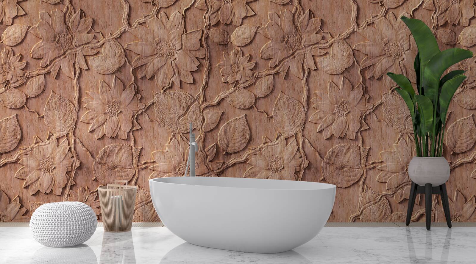 Fototapeta brązowe kwiaty ozdobne