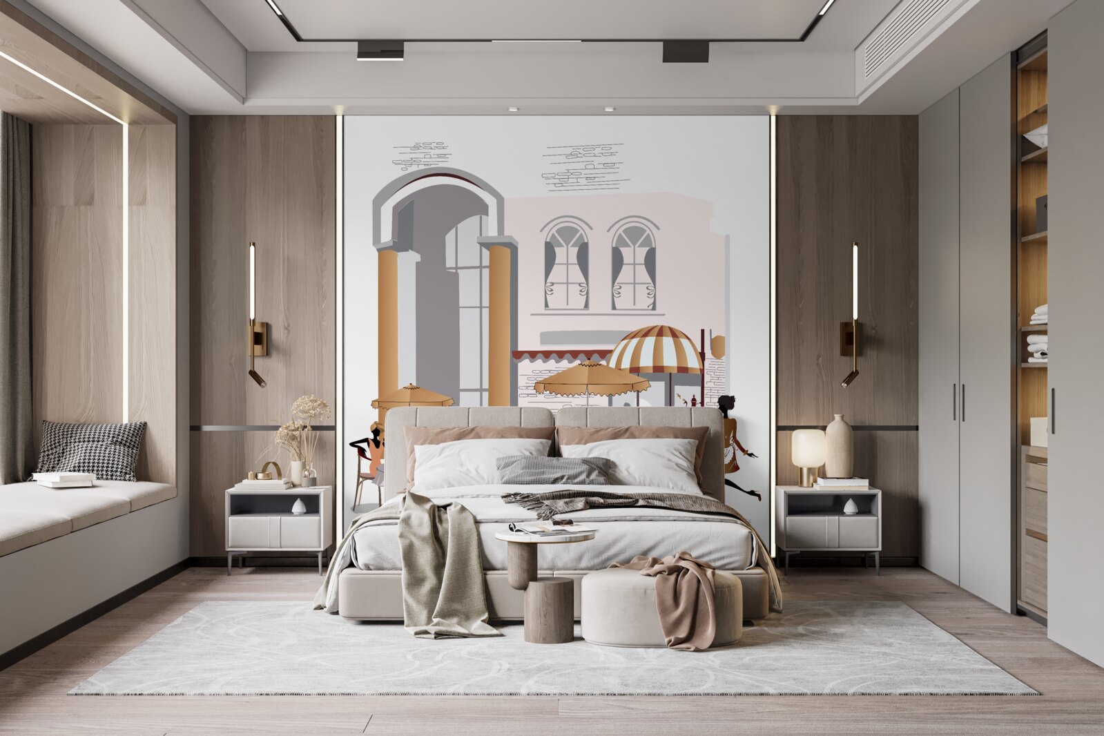 Fototapeta kobiety i mężczyźni w kawiarni