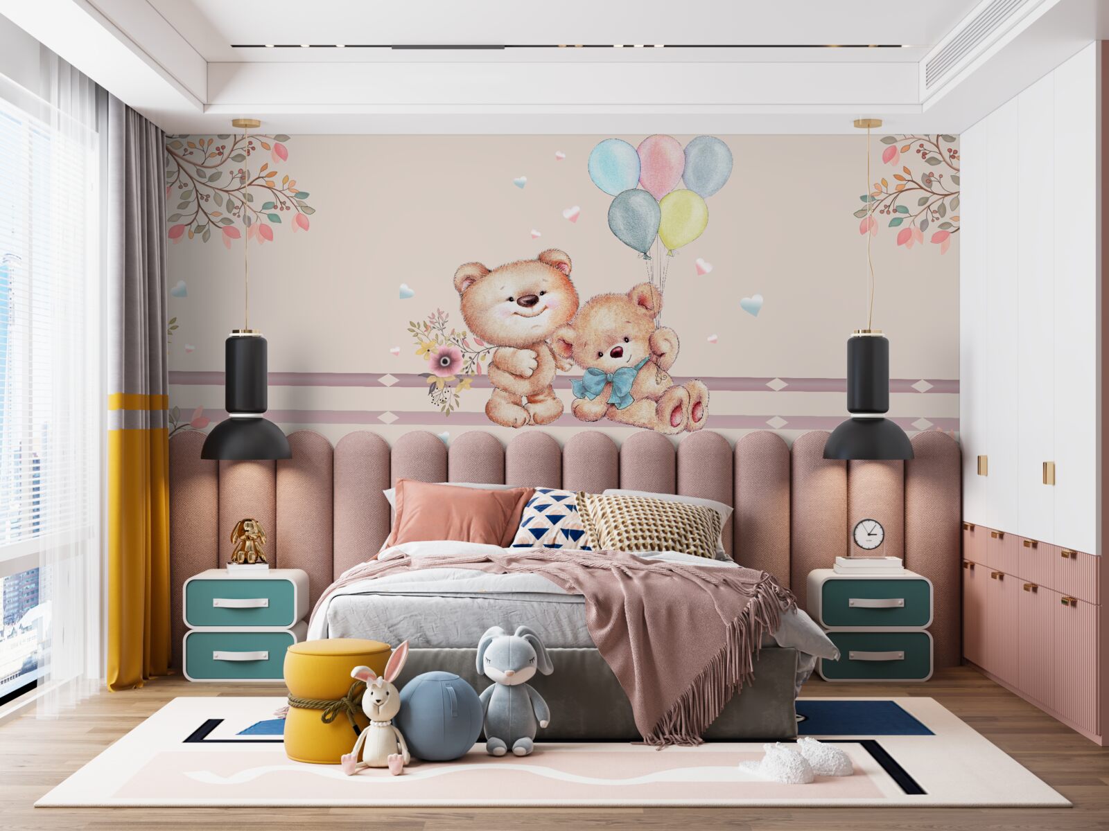 Fototapeta niedźwiedzie z piłkami