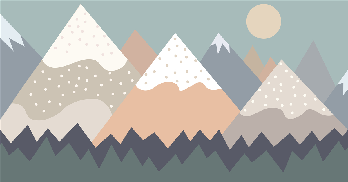 Fototapeta góry przedstawione w różnych kolorach