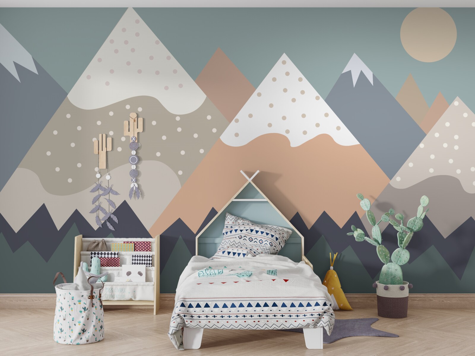 Fototapeta góry przedstawione w różnych kolorach