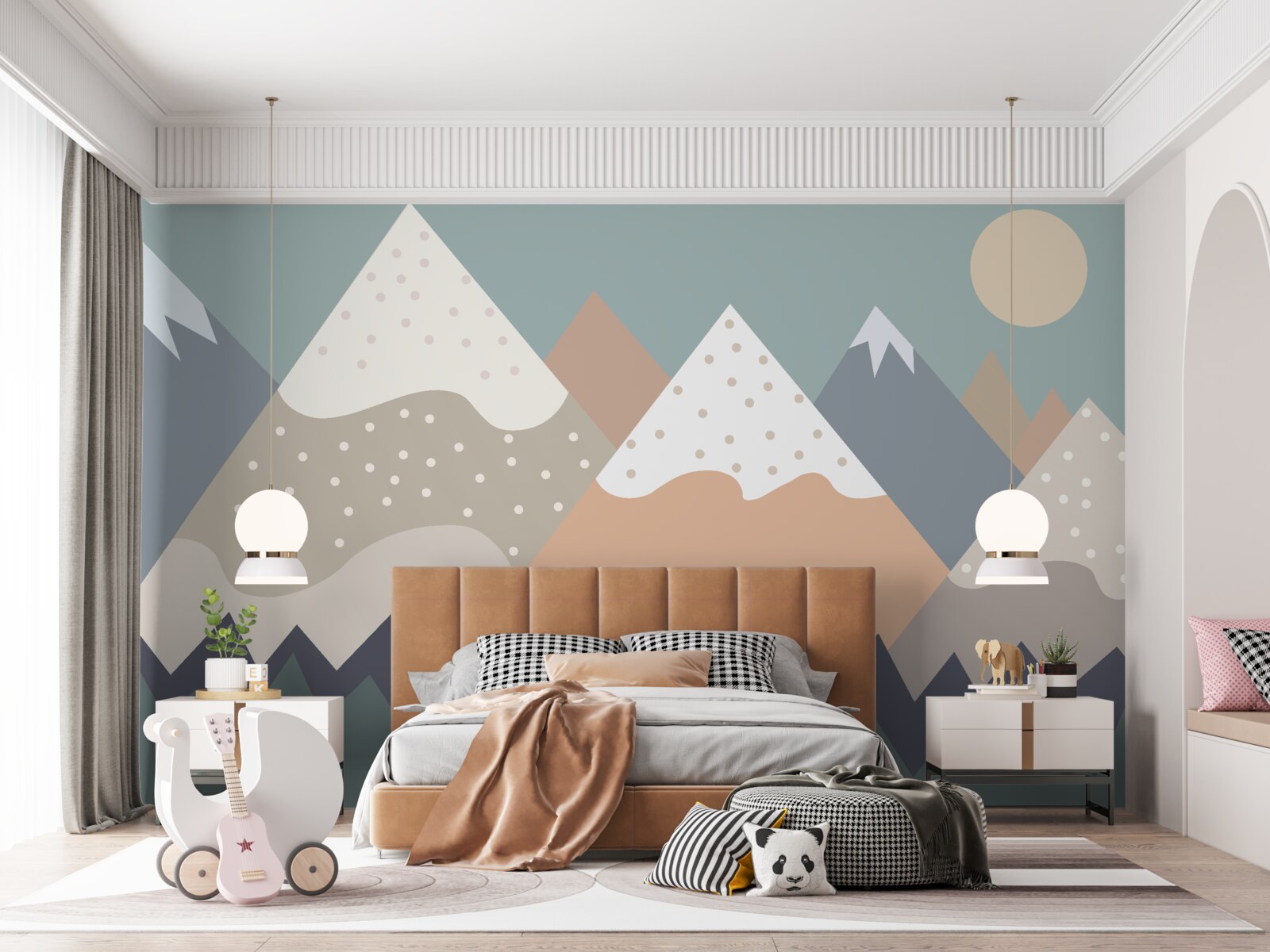 Fototapeta góry przedstawione w różnych kolorach