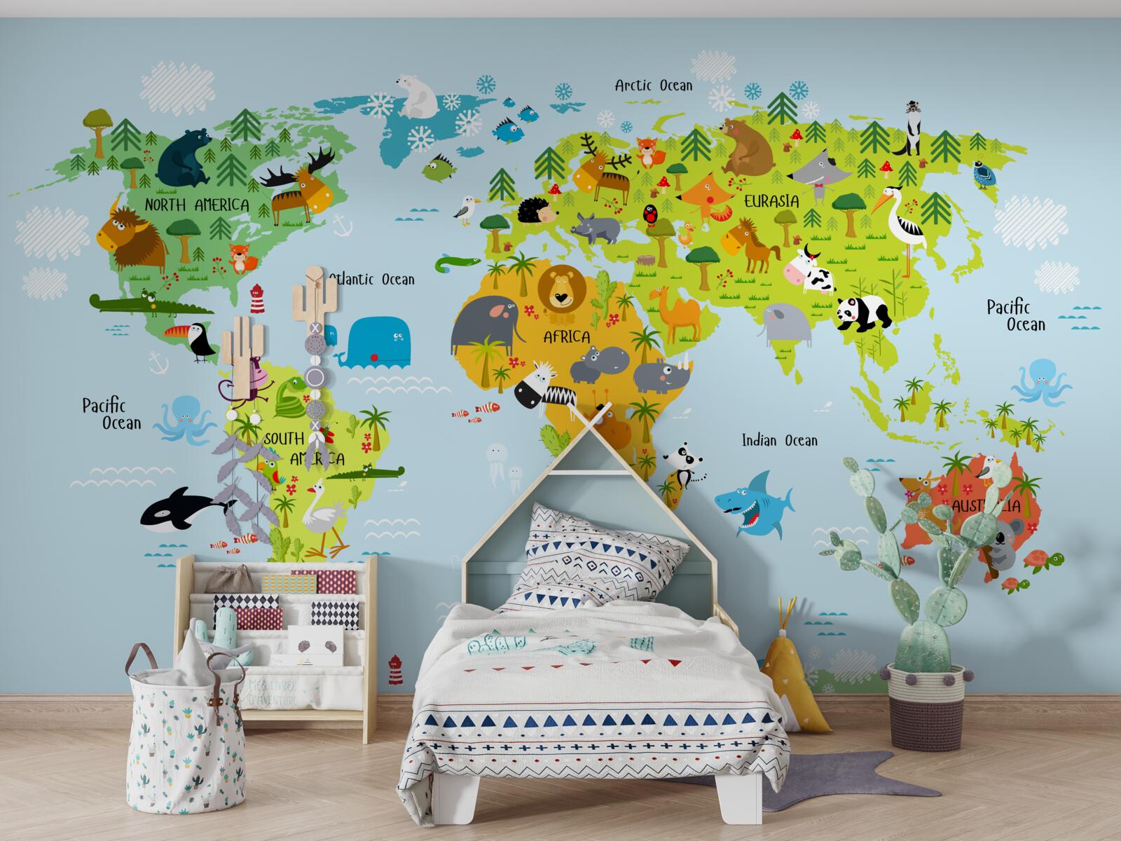 Fototapeta wibrująca mapa świata