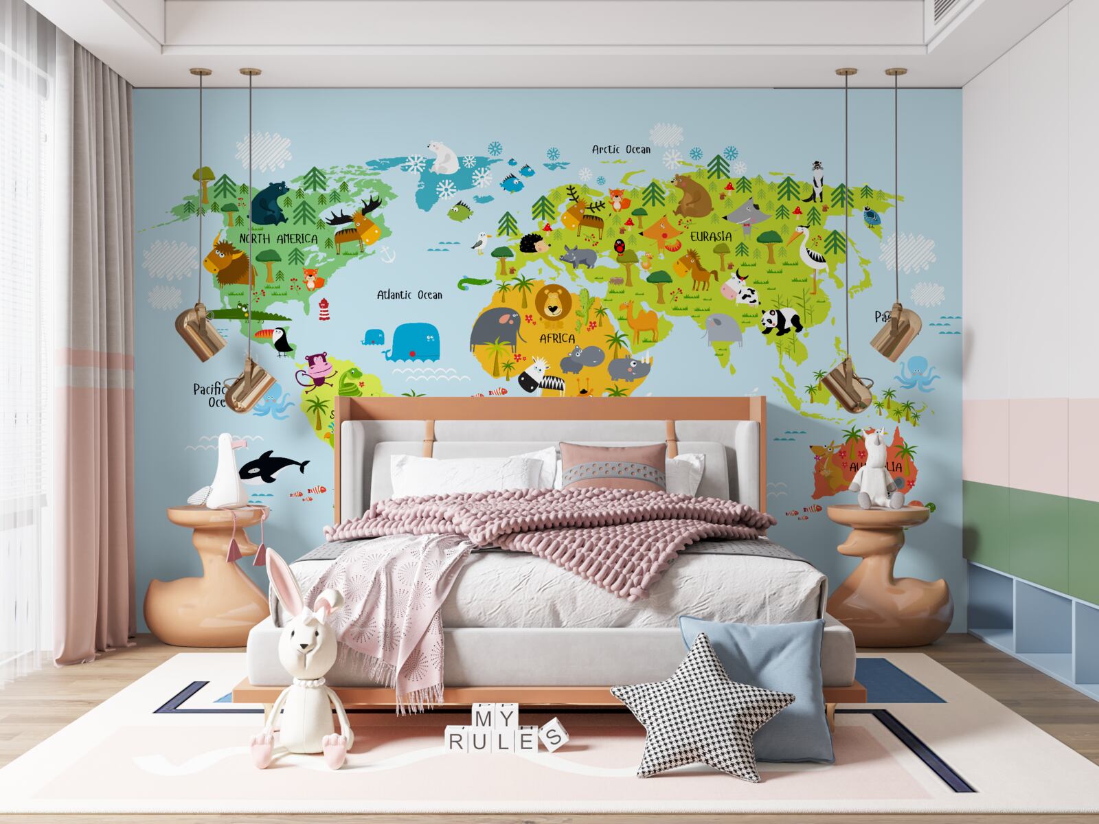 Fototapeta wibrująca mapa świata