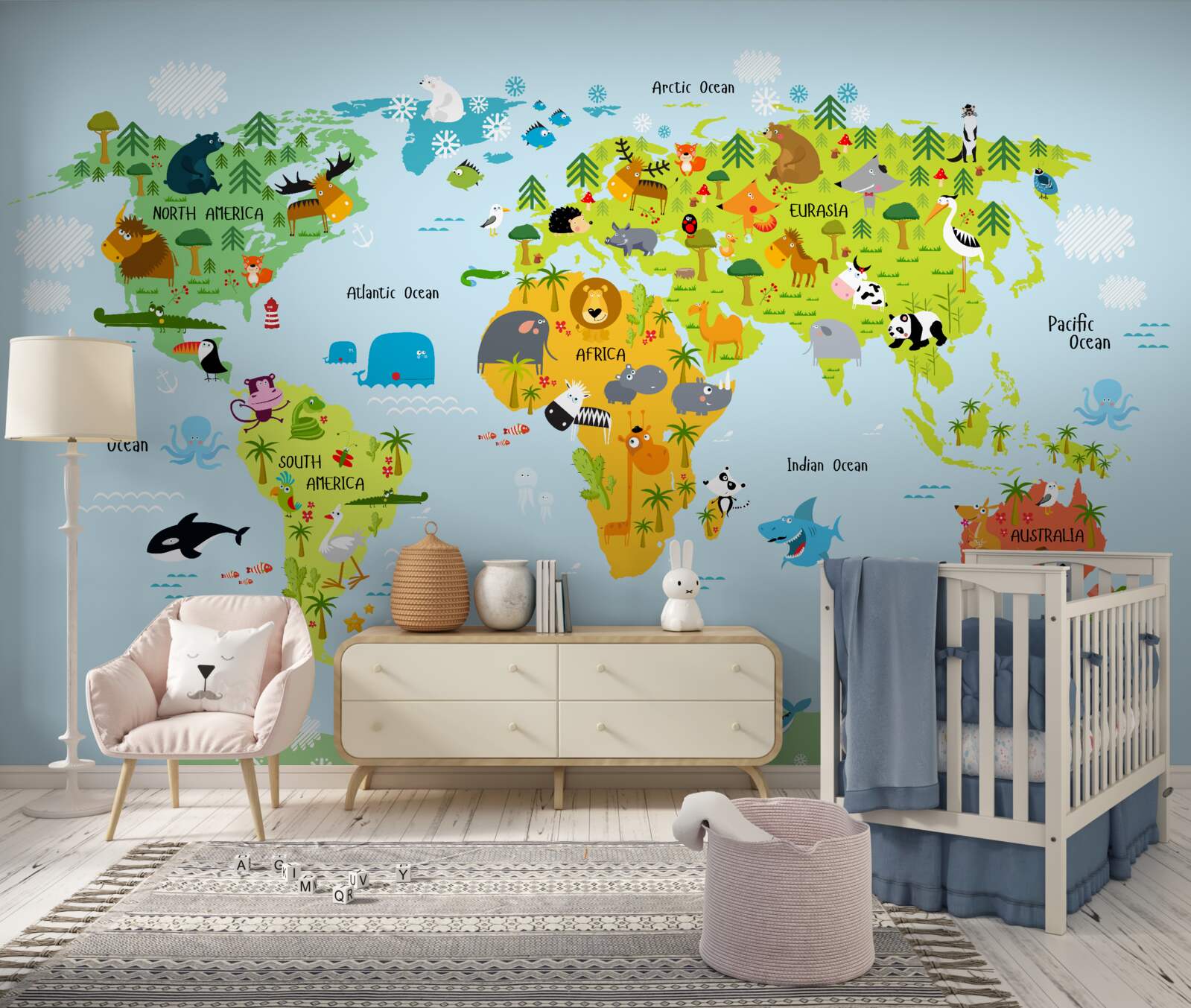 Fototapeta wibrująca mapa świata