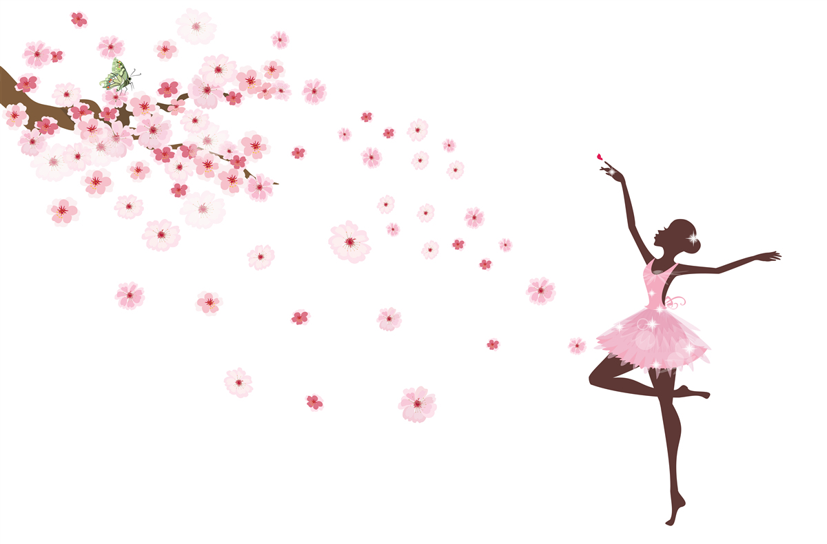 Fototapeta tancerka w różowym stroju